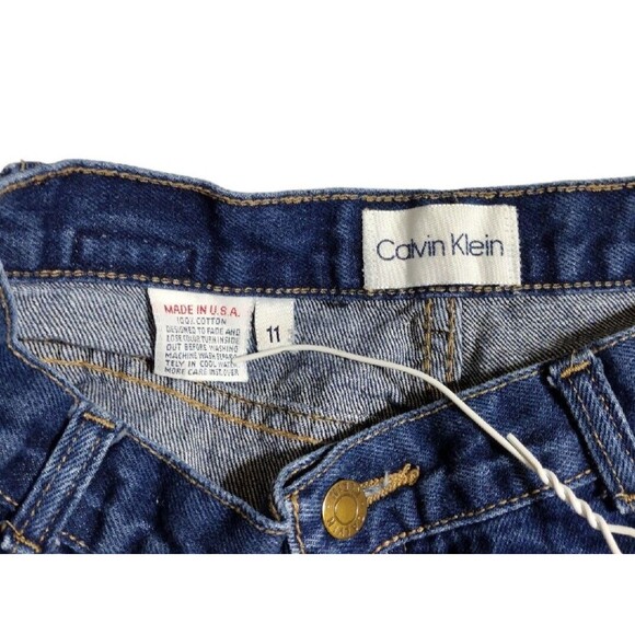 VTG 80's Calvin Klein Womens Size 11 Denim Blue Jeans High Rise Dark Wash Cotton - Picture 4 of 10